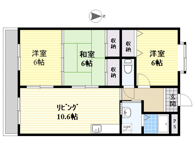 アメニティ２１南大分の間取り