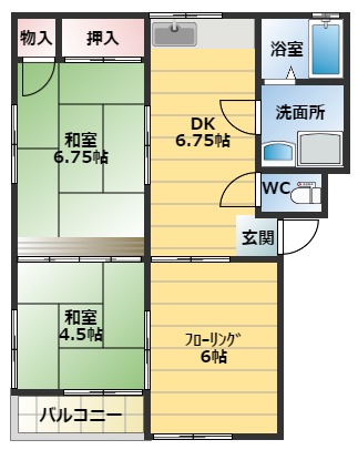 シャイニー筑西の間取り