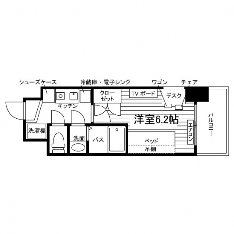 学生会館 Uni E’meal 石橋阪大前[食事付き]の間取り