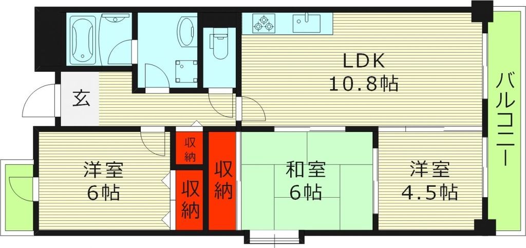 【シェモア鶴見緑地の間取り】