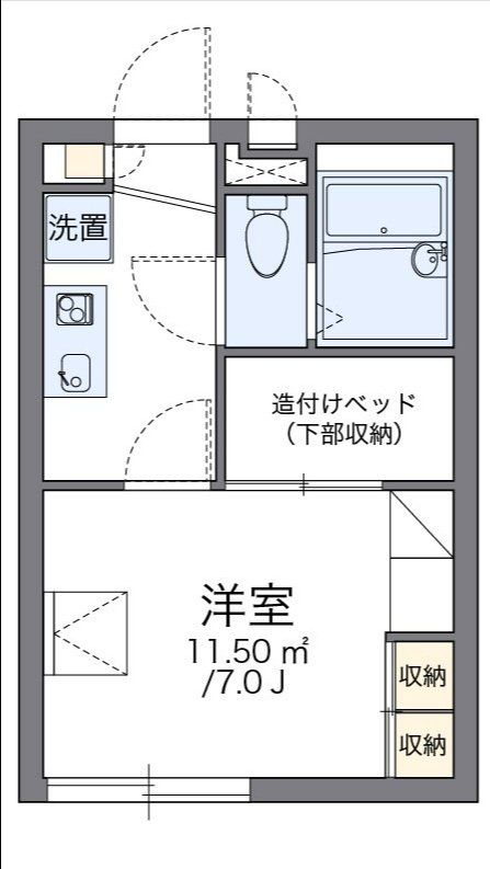 レオパレスエヌ　ファミールの間取り