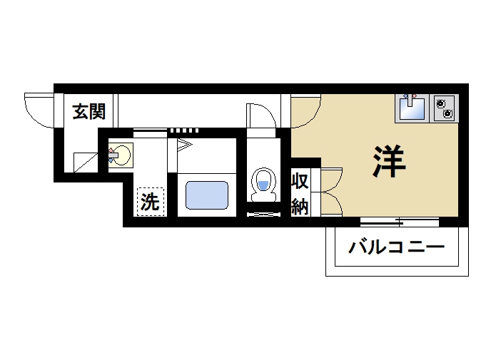 奈良市北半田中町のマンションの間取り