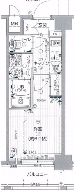 エスリード神戸兵庫駅アクアヴィラの間取り