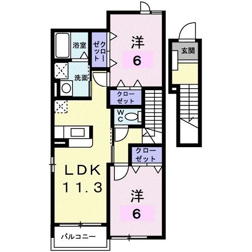 多気郡明和町大字中海のアパートの間取り