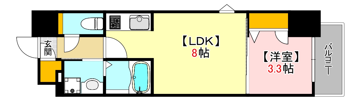 S-RESIDENCE城南通りabreastの間取り