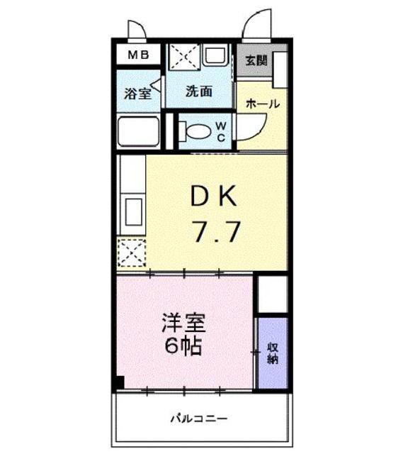 和泉市尾井町のマンションの間取り