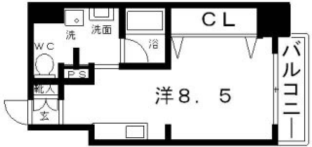 大阪市阿倍野区阪南町のマンションの間取り