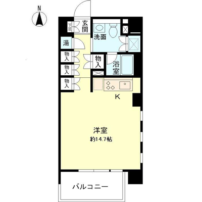 港区芝のマンションの間取り