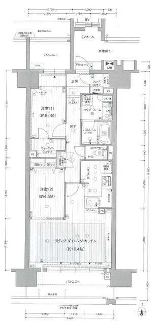 プレサンスジェネ新栄町駅前葵の間取り