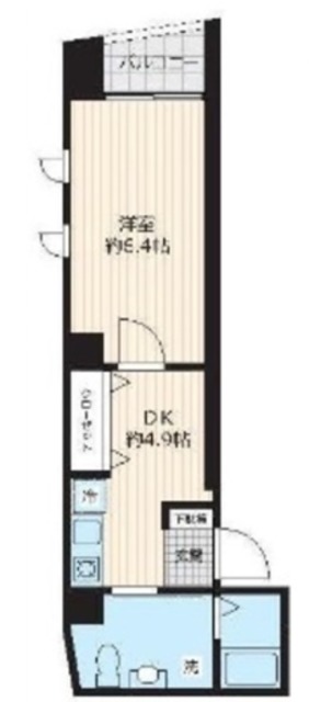 新宿区早稲田南町のマンションの間取り