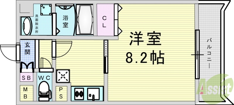 プレジェーネ北江口の間取り