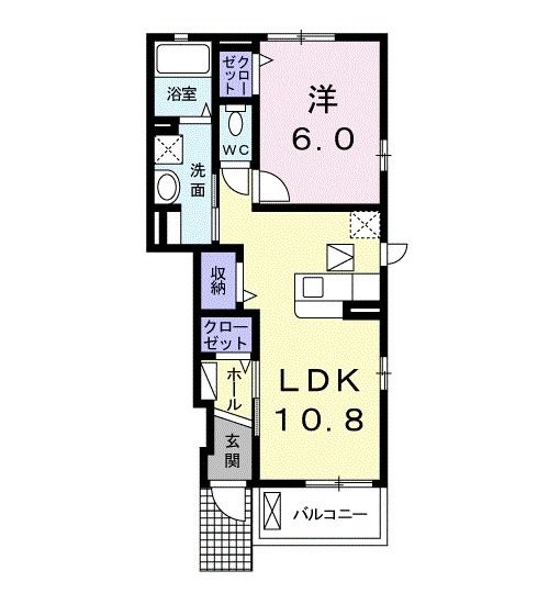 堺市中区土師町のアパートの間取り