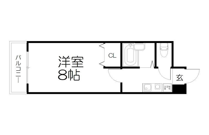 京都市左京区下鴨東森ケ前町のマンションの間取り