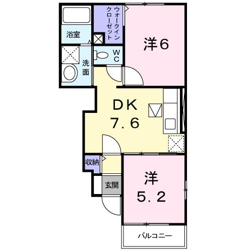 サンシャインヒルズＡの間取り