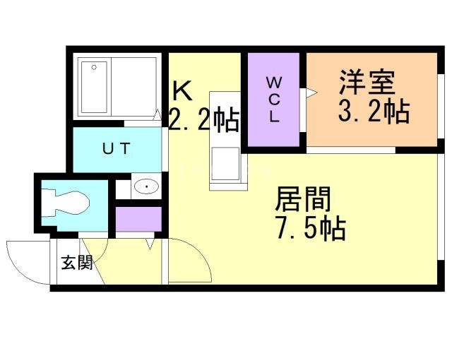 札幌市手稲区手稲本町二条のマンションの間取り