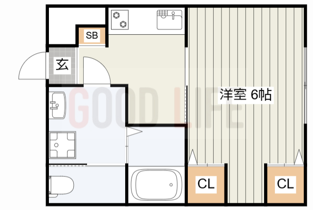 三木市本町のアパートの間取り