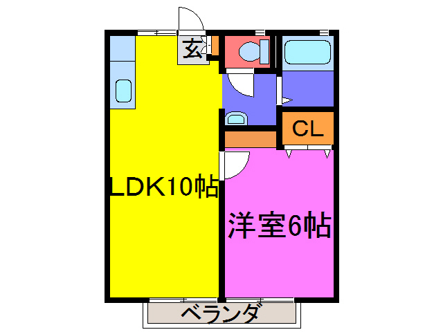 宍粟市山崎町庄能のアパートの間取り