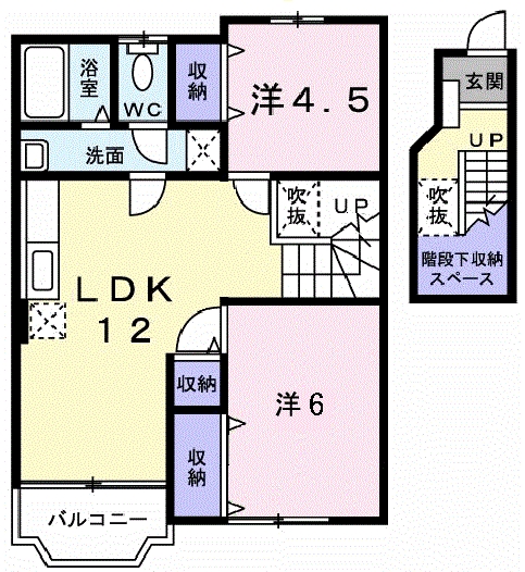 [家電付き] ヴィレッジジュークBの間取り