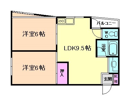 大阪市此花区春日出南のマンションの間取り