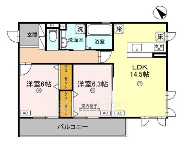 守山市勝部のアパートの間取り