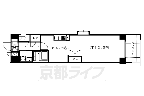 京都市下京区本上神明町のマンションの間取り