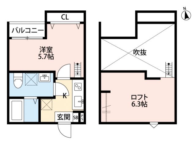 さいたま市大宮区堀の内町のアパートの間取り