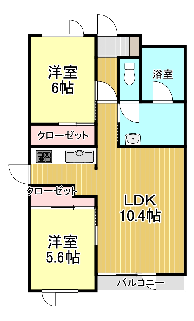 クリオ紅花の間取り