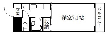 京都市右京区西院四条畑町のマンションの間取り