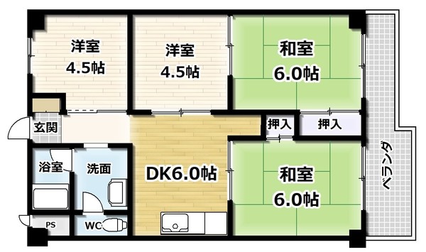 クレセント宇治の間取り