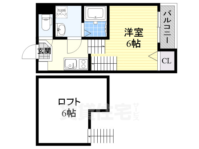 名古屋市中川区露橋町のアパートの間取り