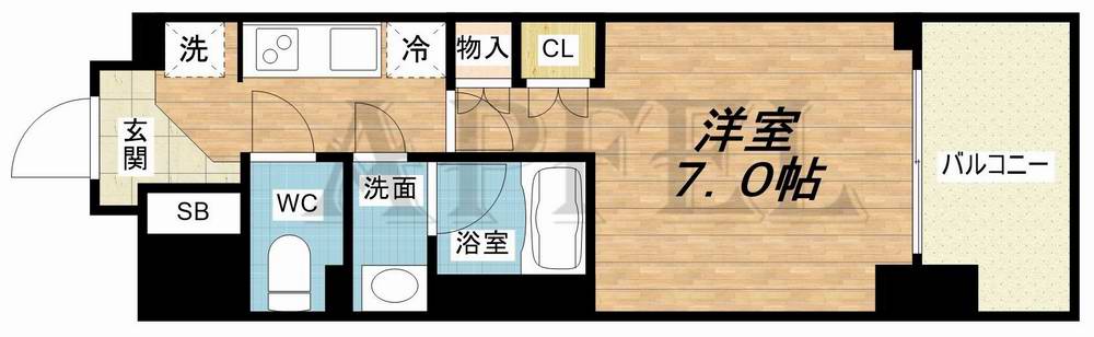 ルネフラッツ谷町四丁目の間取り