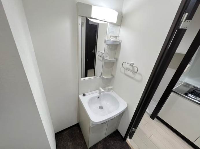 洗面設備　内装は別部屋の参考写真です。