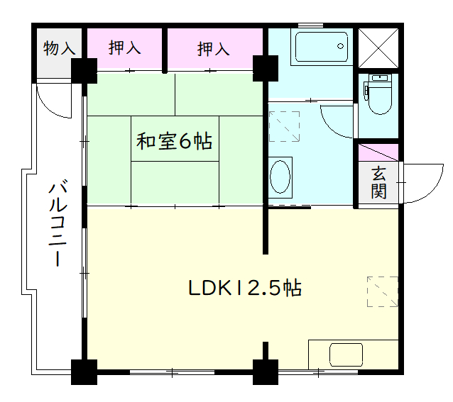 ハイツ中野山の間取り