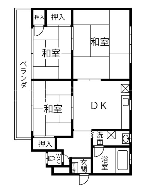 田中アパートの間取り