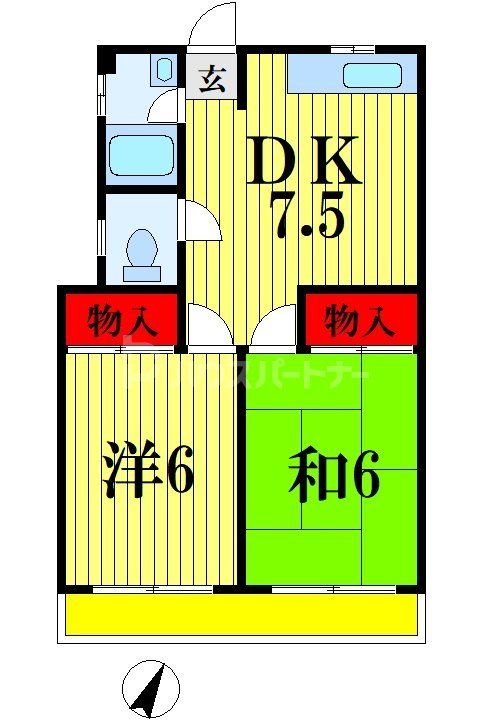 八柱第二京葉ハイツの間取り