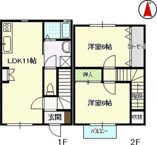 静岡県浜松市中央区大平台４（一戸建）の賃貸物件の間取り