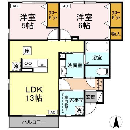 シエル　Ａの間取り