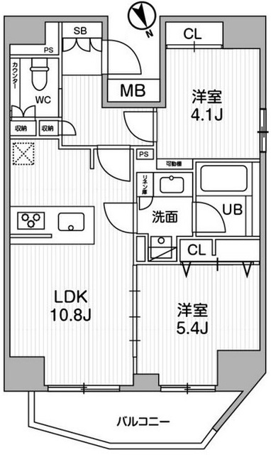 シーフォルム江戸川橋の間取り