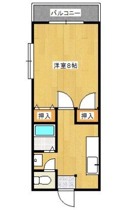 鹿児島市上荒田町のマンションの間取り