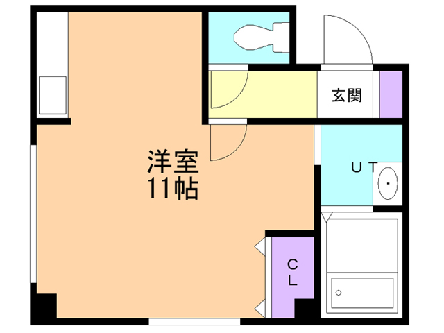 函館市本町のアパートの間取り