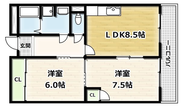 壱番館の間取り