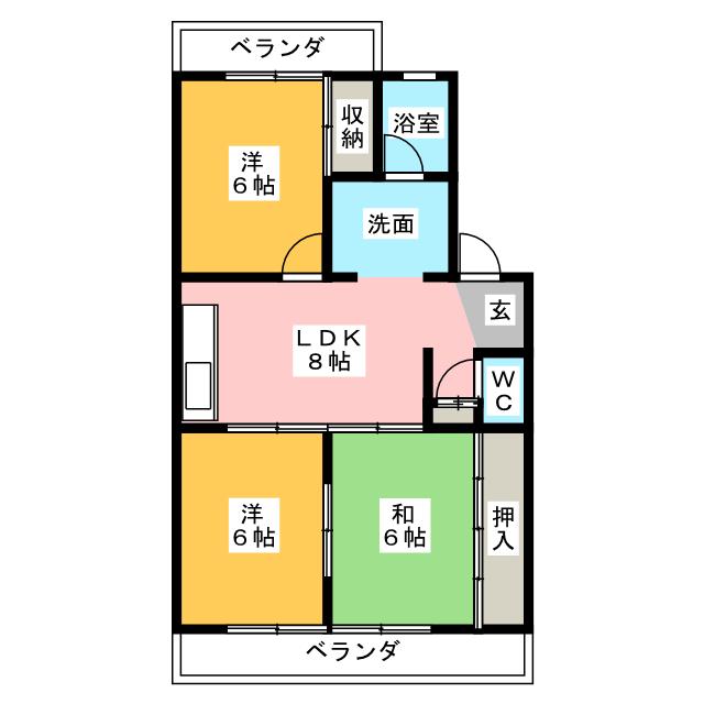 プロスパー西浦の間取り