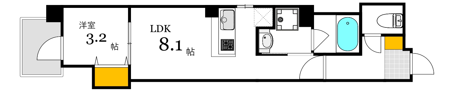 LIFEMENTGLANZ YOKOGAWAの間取り