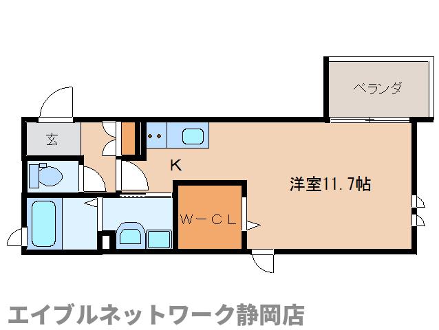 静岡市葵区水落町のマンションの間取り