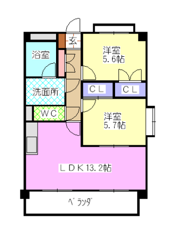 レージュセンチュリーの間取り