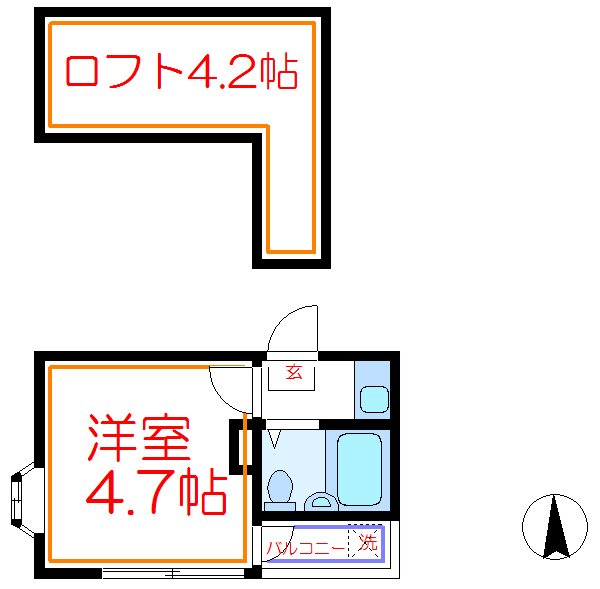 レオパレス梅島第3の間取り