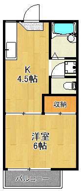 横浜市港北区日吉本町のアパートの間取り