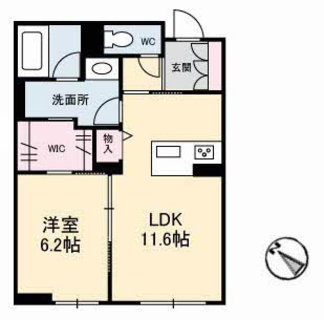 福山市沖野上町のマンションの間取り