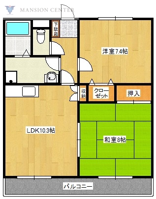 新潟市東区はなみずきのマンションの間取り