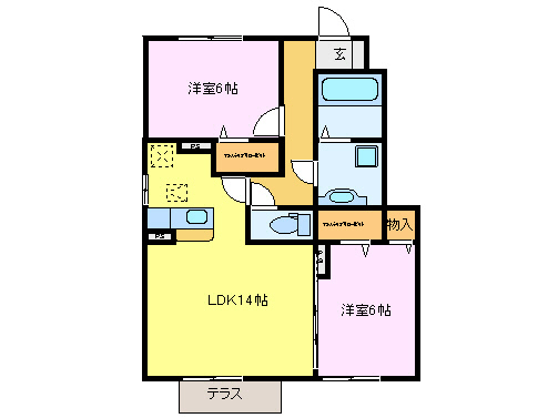 ラヴィアンローズの間取り